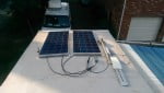 Mounted and Connected Solar Panels